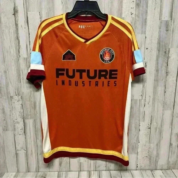 BoxLunch Jersey Men M Orange Legend KORRA FUTURE INDUSTRIES REPUBLIC CITY - Picture 2 of 8